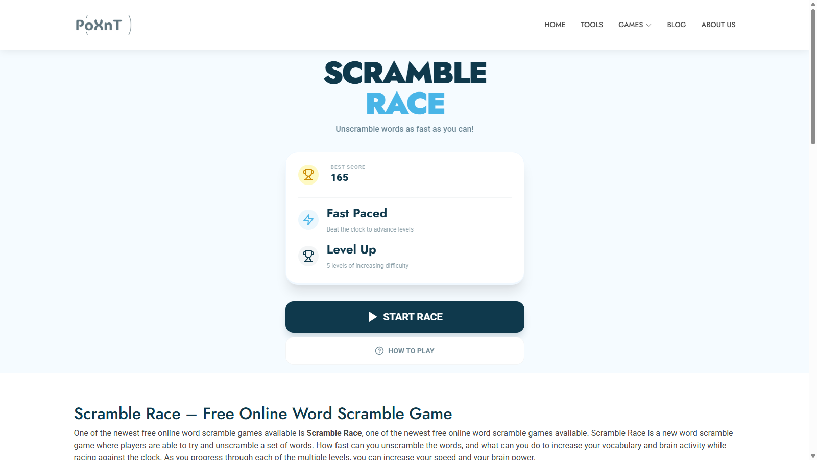 Scramble Race